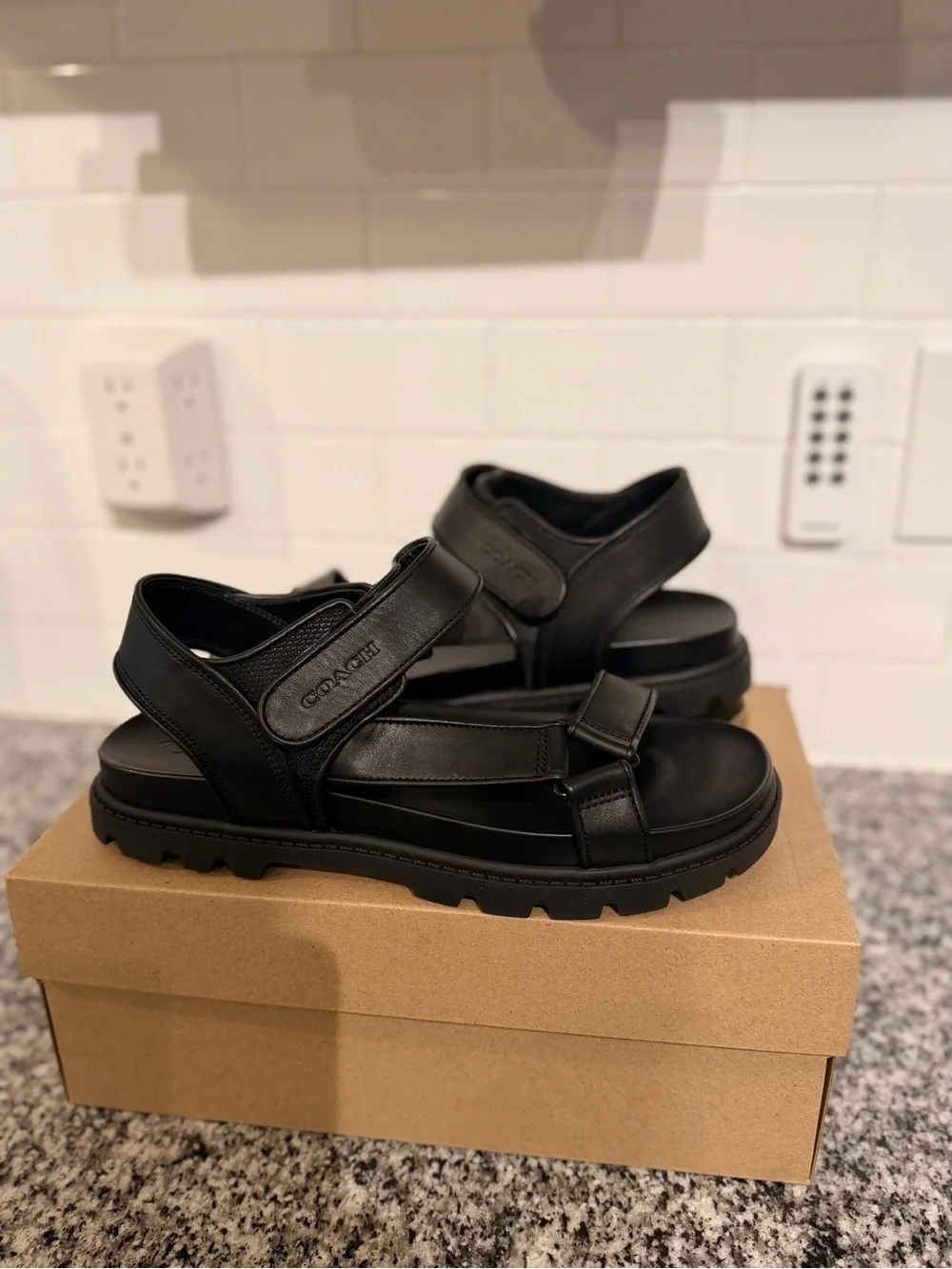 Women’s Coach Platform Sandal (Black)
